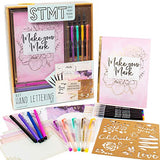 STMT DIY Make Your Mark Hand Lettering Set, Step-by-Step Beginner Modern Calligraphy Hardcover Workbook, Includes Practice Sheets, Stencils, Flexible STMT
