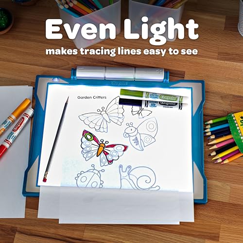 Crayola Light Up Tracing Pad - Blue, Tracing Light Box for Kids, Drawing Pad, Holiday Toys, Gifts for Boys and Girls, Ages 6+ - WoodArtSupply