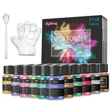 Mica Powder - 30 Pearlescent Epoxy Resin Color Pigments Set- Natural Cosmetic Grade Pigment for Soap Dye, Lip Gloss, Nail Polish, Makeup, Epoxy SigWong