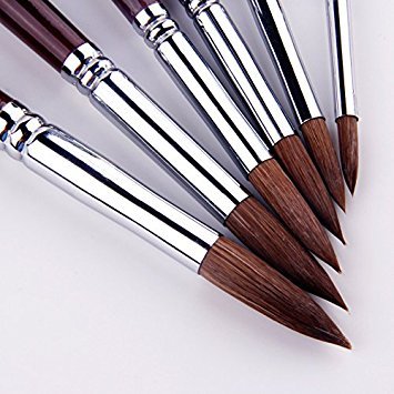 Artist Paint Brushes-Superior Sable Watercolour Brushes Round Point Tip Paint Brush Set for Watercolor Acrylic Painting Supplies - WoodArtSupply