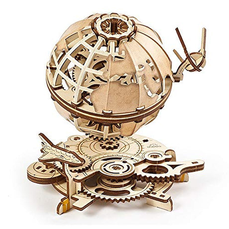 UGEARS Globe - Wooden Educational Puzzle Idea Self Assembling Mechanical 3D Model DIY Brain Teaser UGEARS