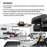 KAKA INDUSTRIAL BS-712R, 7"x12" Metal Band Saw, the bow can be swiveled between 45° and 90°Solid Design, Metal Cutting Band Saw, High Precision Metal KAKA INDUSTRIAL