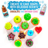 GirlZone Little Artisan Make Your Own Soap Kit, Over 100 Awesome Pieces in One Soap Making Kit to Create 12 Cake Kids Soap with Yummy Scents and GirlZone