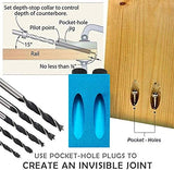 Pocket Hole Jig Dowel Drill Joinery Kit with Clip and Screwdriver Carpenters Wood Woodwork Guides Joint Angle Tool Carpentry Locator Craft DIY Auto-plaza