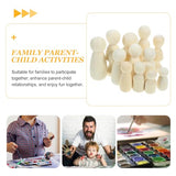 Tofficu Unfinished Wooden Peg Dolls, 36pcs Peg People Doll Bodies Wooden Figures Decorative Peg Doll People for Kids DIY Art Craft Painting Peg Game Tofficu