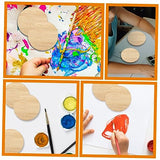 Operitacx 10pcs Round Bamboo Unfinished Bamboo Chips Premium Unfinished Slices Unfinished Round Chips Circle Blank Cutouts Painting Materials Operitacx