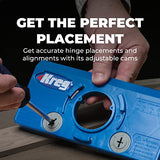 Kreg KHI-Hinge Concealed Hinge Jig - Drill Perfect Holes for Cabinet Hinges & Hardware Installation - Cabinet Door Hinge Tool - Cabinet Hardware Jig KREG