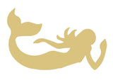 Mermaid Cutout Unfinished Wood Summer Birthday Party Beach House Nautical Door Hanger MDF Shape Canvas Style 2 Diverse Woodworking