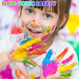 AROIC 16Colors Kids Washable Finger Paint, Non-Toxic, Art Painting Supplies for Toddlers, Finger Painting Supplies for Kids, Hand Painting DIY Crafts AROIC