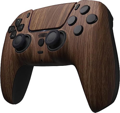 Custom Wireless Controller Compatible with PS5 - Multiple Designs Available (PS5 Wood) - WoodArtSupply