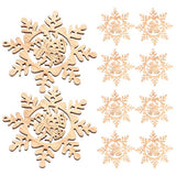 ABOOFAN 1 Set of Christmas Unfinished Wooden Snowflake Ornaments Snowflake Hanging Cutouts Blank Wood Slices Embellishments for Xmas Tree Decorations ABOOFAN