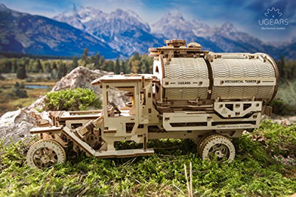 UGears Truck with Tanker Mechanical Wooden Model KIT 3D Puzzle Assembly