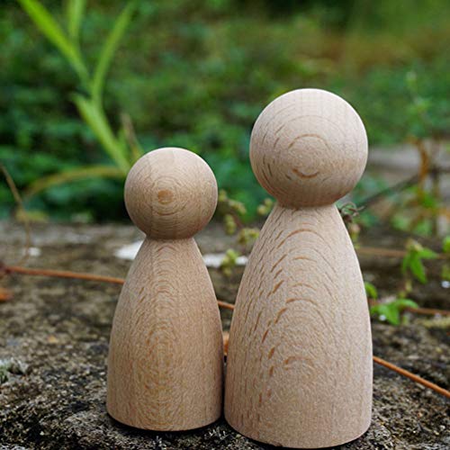 TOYANDONA 5pcs Hand-Painted Puppet Toys Unfinished Wooden Figures Wooden Peg Doll People Little Wooden Pegs Kids Dolls Kidcraft Playset Unfinished - WoodArtSupply