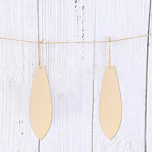 20pcs Surfboard Shape Unfinished Wood Cutouts DIY Crafts Blank Surfboards Wooden Ornaments for Summer Beach Hawaii Luau Party Decoration JANOU