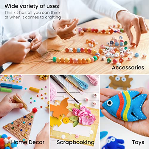 ARTEZA Ultimate Craft Kit, Over 1,000 Pieces and Craft Supplies, Felt, Pom Poms, Googly Eyes, Glitter Glue, Pipe Cleaners for Crafts and DIY Projects - WoodArtSupply