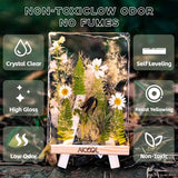 Aicool Epoxy Resin 32OZ, Epoxy Resin Kit, Crystal Clear Art Resin Not Yellowing, No Bubble, Self Leveling, High-Gloss, Casting & Coating for DIY Aicool