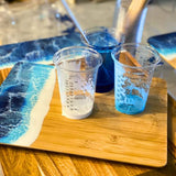 EpoxyStix Disposable Measuring Cups Combo Pack for Mixing Epoxy Resin - Pack of 25 Clear 10 Oz Cups and 100 1 Oz Medicine Cups - Includes 50 Mixing EpoxyStix