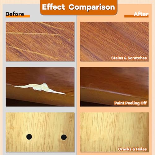 Furniture Markers Touch Up - Wood Repair Kit Wood Marker for Scratch, Stain, 7 Natural Color Series Combination of Wood Pen - Maple Oak Walnut Bamboo