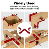 Fivepears 4 Pack 90 degree positioning square clamps set for woodworking, 5.5" x 5.5"(14 x 14cm) aluminum precision right angle corner clamp for FIVEPEARS