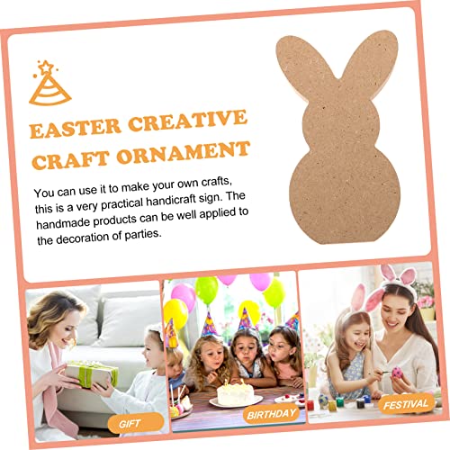 BESPORTBLE Easter Bunny Easter Wood Embellishments Easter Unfinished Wood Cutout Unfinished Wood Rabbit Cutouts Arts and Crafts for Kids Room BESPORTBLE