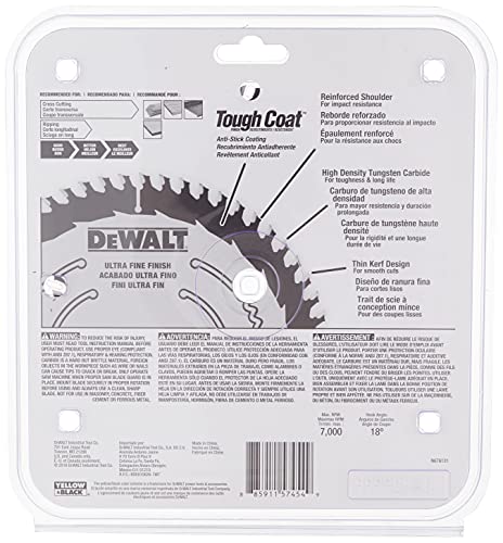 DEWALT Circular Saw Blade, 7 1/4 Inch, 60 Tooth, Wood Cutting (DWA171460) - WoodArtSupply