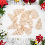 VILLCASE Unfinished Wood Christmas Tree 10Pcs Mini Wooden Xmas Tree Craft Blank Wooden Christmas Tree Acorns Farmhouse Wood Trees DIY Natural Rustic VILLCASE