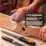 REXBETI 25Pcs Metal File Set, Premium Grade T12 Drop Forged Alloy Steel, Flat/Triangle/Half-round/Round Large File and 12pcs Needle Files with Carry REXBETI