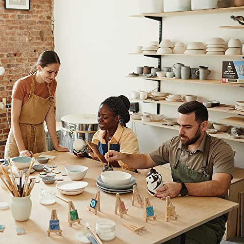 Arteza 5 Inch Mini Display Wood Easel, Pack of 40 Art Supplies for Displaying Small Canvases, Business Cards, Photos ARTEZA