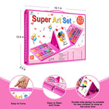 Art Supplies, 272 Pack Art Set Drawing Kit for Girls Boys Teens Artist, Deluxe Gift Art Box with Trifold Easel, Origami Paper, Coloring Book, Drawing POPYOLA