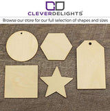 CleverDelights 1 Inch Wood Hexagons - 100 Pack - 1/16" Thick - 1" Unfinished Craft Pieces CleverDelights