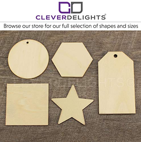 CleverDelights 2 Inch Wood Circles - 25 Pack - 1/16 Thick - 2 Round  Unfinished Craft Pieces