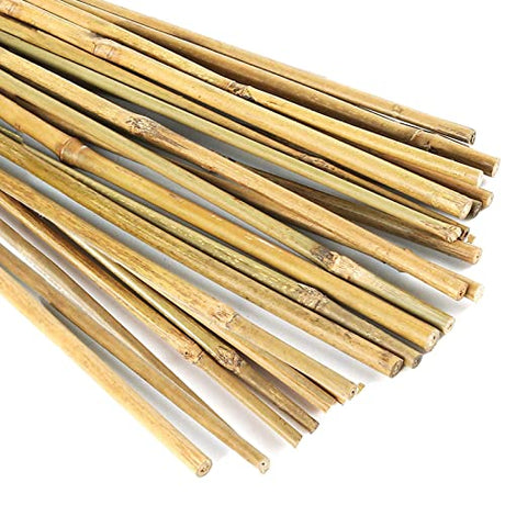 20 Pcs 18 Inch Natural Bamboo Plant Support Stakes for Indoor Plants, Bamboo Sticks Poles Garden Bamboo Stakes for Potted Plants, Tomato, Beans Yowlieu