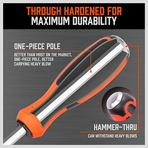 HORUSDY 44-Piece Magnetic Screwdriver Set with Go-Thru Steel Blades | High Torque, Plastic Racking