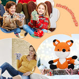 kdafio 3 Pcs DIY Crochet Animal Kit, Fox Plush Doll, Elephant Plush Doll, Dinosauria Plush Doll,Clear Easy to Follow Instructions for Starter kdafio