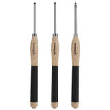 Savannah Carbide Turning Tool Large Size (3 Piece Set - All 3 Turning Tools) Includes Diamond Shape, Round and Square Turning Tools With Comfort Grip Savannah