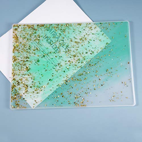 EXCEART Resin Craft Molds Silicone Resin Tray Resin Coaster Molds DIY Silicone Tray Epoxy Resin Casting Molds for Making Table Mat Writing Board Home EXCEART