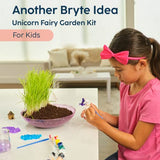 Bryte All-Inclusive My Unicorn Fairy Garden Kit with Fairy Lights & More | Grow Your Own Garden & Play | Great Birthday Gift, DIY Science Kit, STEM BRYTE