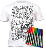 Splat Planet Color in Dinosaur T-Shirt with 10 Non-Toxic Magic Pens color your own t shirt - Color in and Wash Out and Color in Again T-Shirt Splat Planet