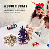 Amosfun 50pcs Laser Cut Wood Embellishment Hollow Out Wooden Leaves Shape Wood Discs Unfinished Wood Cutout for Arts Crafts DIY Decoration Amosfun