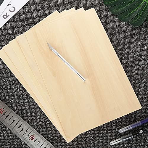 CYEAH 12 Pcs 12 x 8 Inch Basswood Sheets 1/16, 1.5mm Thin Plywood Sheets Unfinished Wood Sheets Basswood Sheet for Laser Cutting Crafts DIY Wooden - WoodArtSupply