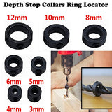 QISF 16Pcs Brad Point Wood Drill Bit 3/4/5/6/8/10/12mm Wood Working Drill with 3-12MM Center Point and Stopper Perfect for Woodworking Carpentry QISF