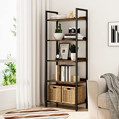 NUMENN Vintage 5-Tier Multifunctional Bookshelf and Storage Organizer NUMENN