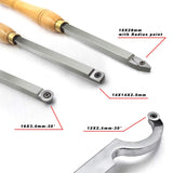 YUFUTOL Carbide Tipped Wood Turning tools Lathe set （Finisher/Rougher/Detailer/Hollower Swan Neck Hollower with Solid Wood Handle）and YUFUTOL