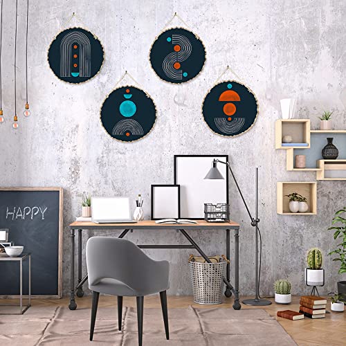 Prsildan 4 Pcs Large Natural Wood Slices, 11-12.5 Inches Unfinished Wood Centerpieces for Tables, DIY Round Rustic Wooden Circle Crafts for Wedding