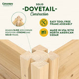 Greenes Fence Original Cedar Raised Garden Bed, 2' x 4' x 10.5" - Made in USA with North American Cedar Greenes Fence