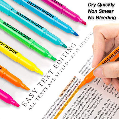 Lelix 30 Pack Highlighters, 10 Bright Colors, Chisel Tip, Quick Drying for Back to School, Office, Home, ideal for Highlighting Underlining - WoodArtSupply