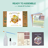 RoWood DIY Miniature Dollhouse Kit with Furniture, 1:24 Scale Model House Kit, Mini Dollhouse Model Kits for Adults, Crafts for Adults Teen Gifts on Rowood