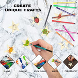 Hion Wooden Stars, 100 Pcs 2 inch Unfinished Wood Pieces - Christmas Blank Cutouts Ornaments - Ideal for Craft Projects, Christmas Party and Wedding Hion