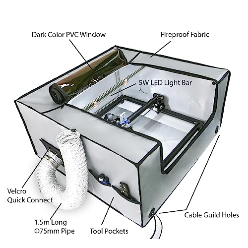Laser Engraver Enclosure with Vent Fireproof Laser Cutter