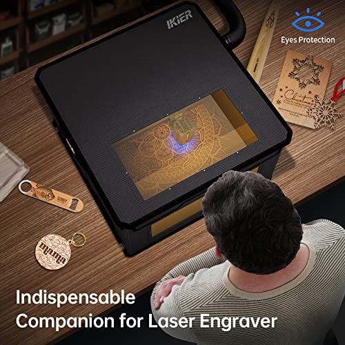 IKIER Enclosure for Laser Engraver, Dust-proof and Fireproof for IKIER K1 Pro/K1 Ultra and Other Laser Cutter, Foldable Laser Engraving Machine Cover - WoodArtSupply